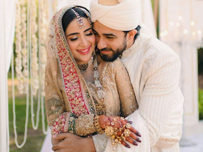 800px x 600px - In Pictures: Saboor Aly and Ali Ansari's beautiful daytime Nikkah